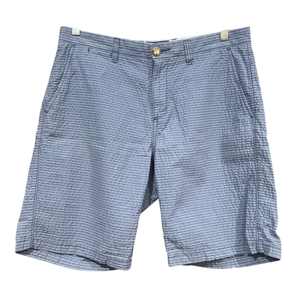Johnnie-O Blue Shorts Men Stripes 32